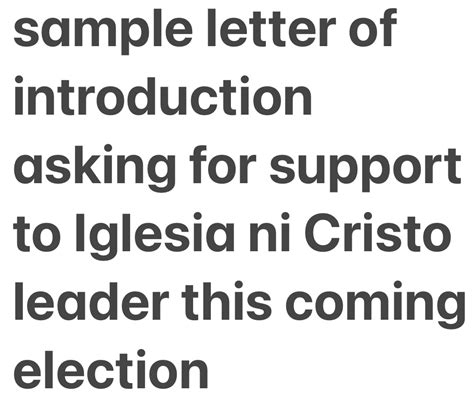 sample letter to iglesia ni cristo for election|KakampINC: Iglesia ni Cristo Members Defy Church Leaders' .